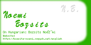 noemi bozsits business card